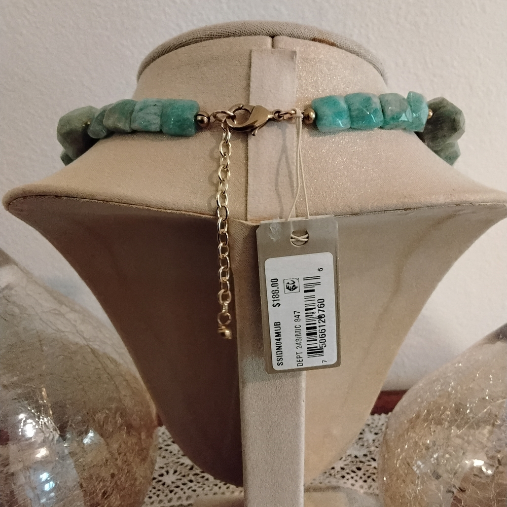 Beautiful Statement Piece Barse Genuine Stones and Gold Necklace - Picture 3 of 9
